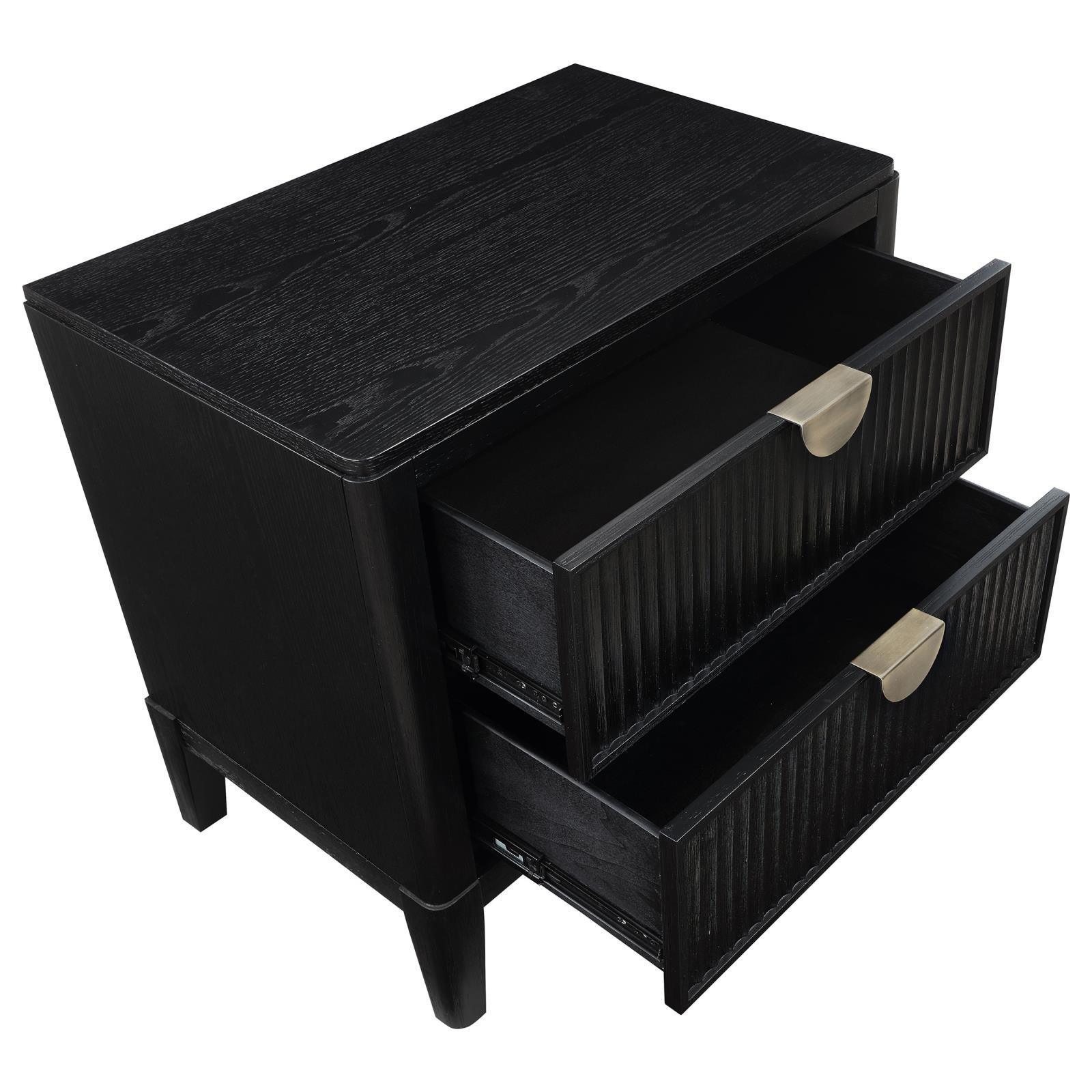 Brookmead 2-Drawer Nightstand Black 224712 [ETA: 3/29/2024] - Ella Furniture