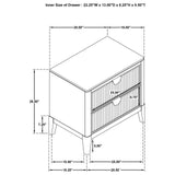 Brookmead 2-Drawer Nightstand Black 224712 [ETA: 3/29/2024] - Ella Furniture