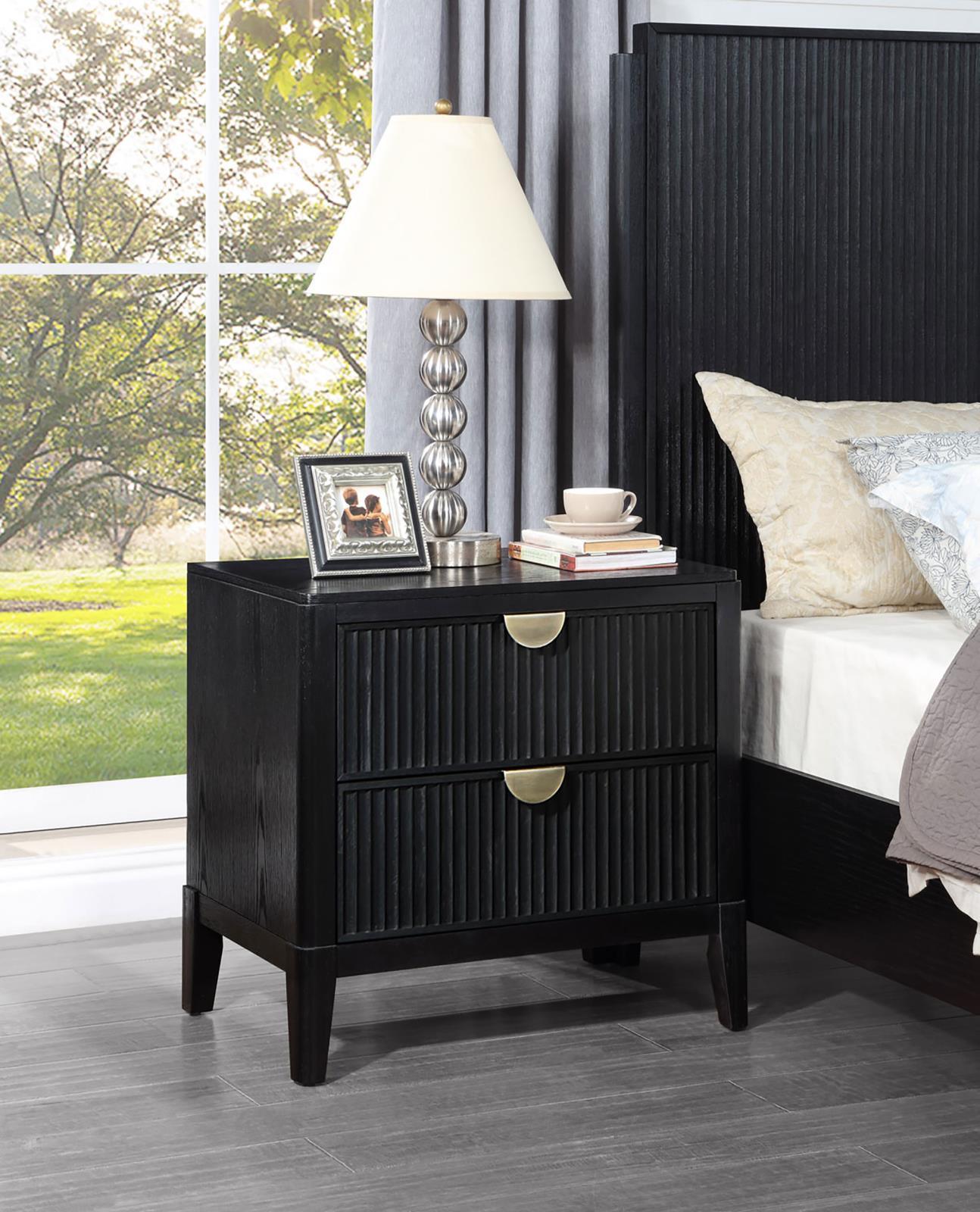 Brookmead 2-Drawer Nightstand Black 224712 [ETA: 3/29/2024] - Ella Furniture
