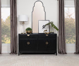 Brookmead 2-Drawer Sideboard Buffet With Storage Cabinet Black 108235 - Ella Furniture