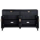 Brookmead 2-Drawer Sideboard Buffet With Storage Cabinet Black 108235 - Ella Furniture