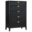 Brookmead 5-Drawer Bedroom Chest Black 224715 [ETA: 3/29/2024] - Ella Furniture