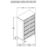 Brookmead 5-Drawer Bedroom Chest Black 224715 [ETA: 3/29/2024] - Ella Furniture