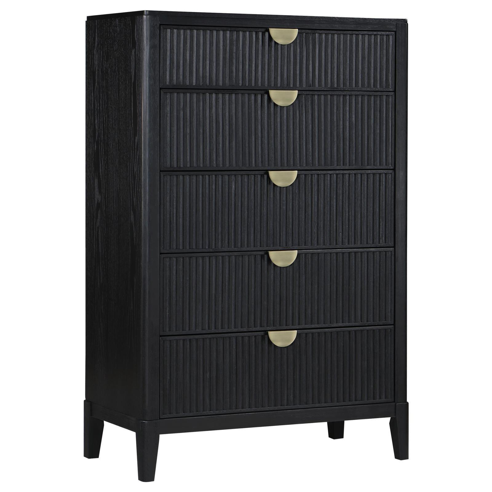 Brookmead 5-Drawer Bedroom Chest Black 224715 [ETA: 3/29/2024] - Ella Furniture