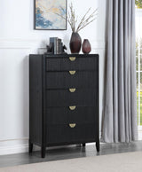 Brookmead 5-Drawer Bedroom Chest Black 224715 [ETA: 3/29/2024] - Ella Furniture