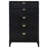 Brookmead 5-Drawer Bedroom Chest Black 224715 [ETA: 3/29/2024] - Ella Furniture