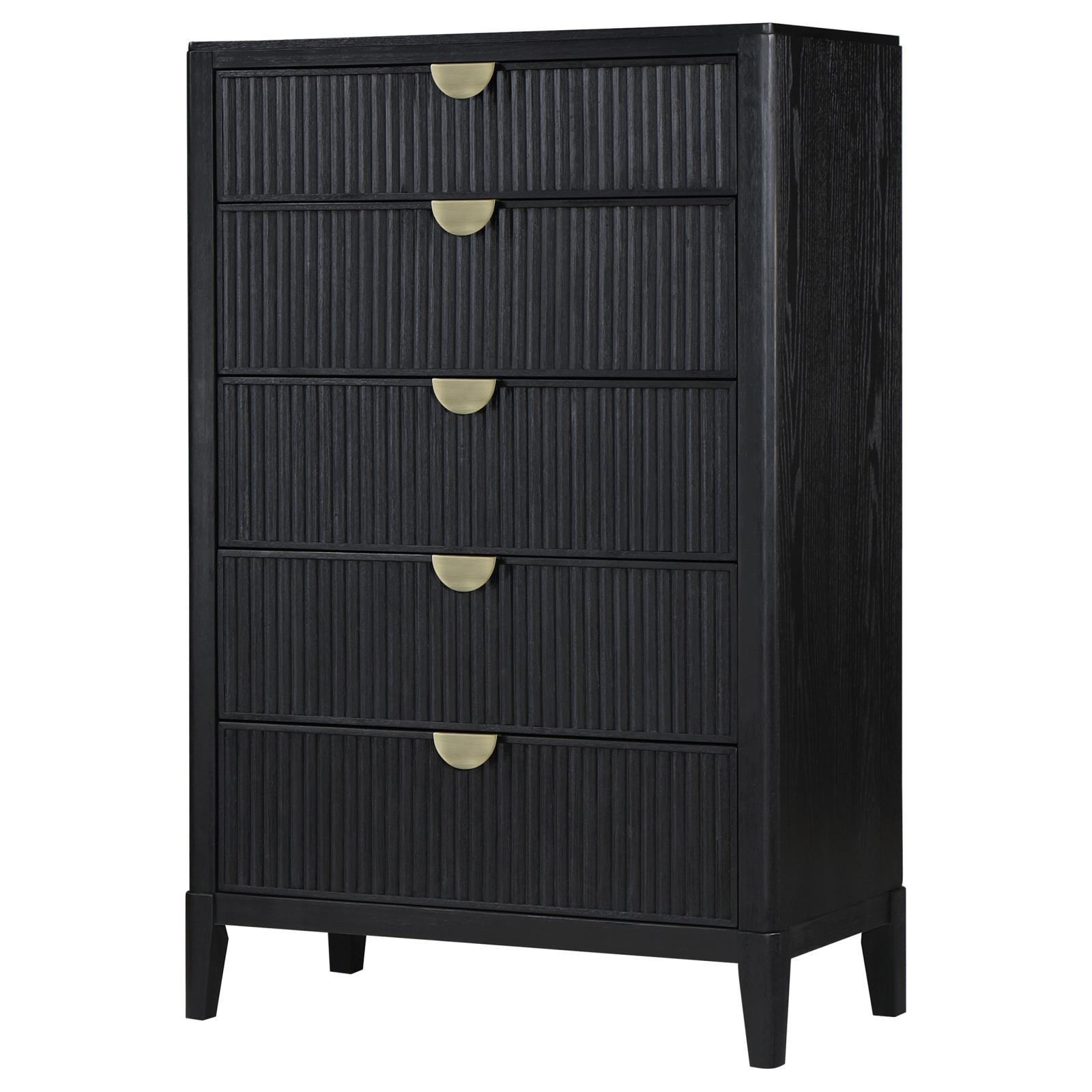 Brookmead 5-Drawer Bedroom Chest Black 224715 [ETA: 3/29/2024] - Ella Furniture