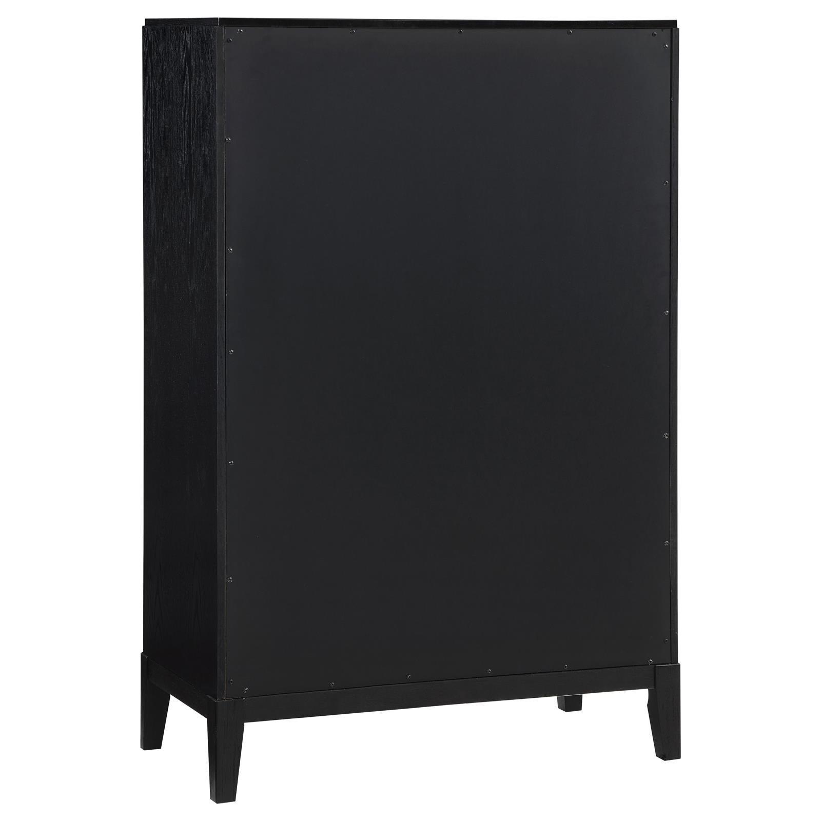 Brookmead 5-Drawer Bedroom Chest Black 224715 [ETA: 3/29/2024] - Ella Furniture