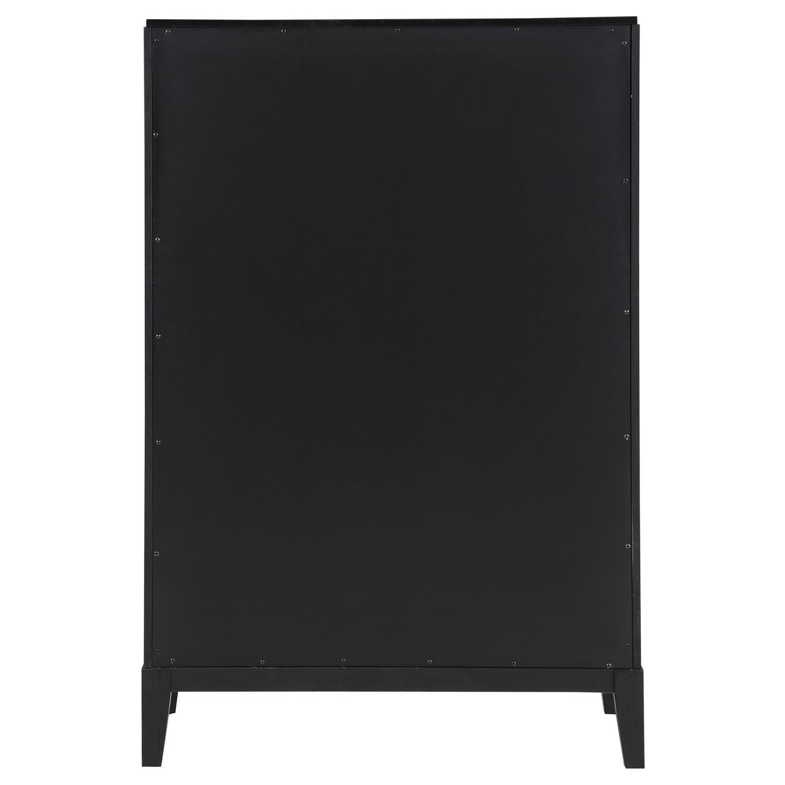 Brookmead 5-Drawer Bedroom Chest Black 224715 [ETA: 3/29/2024] - Ella Furniture