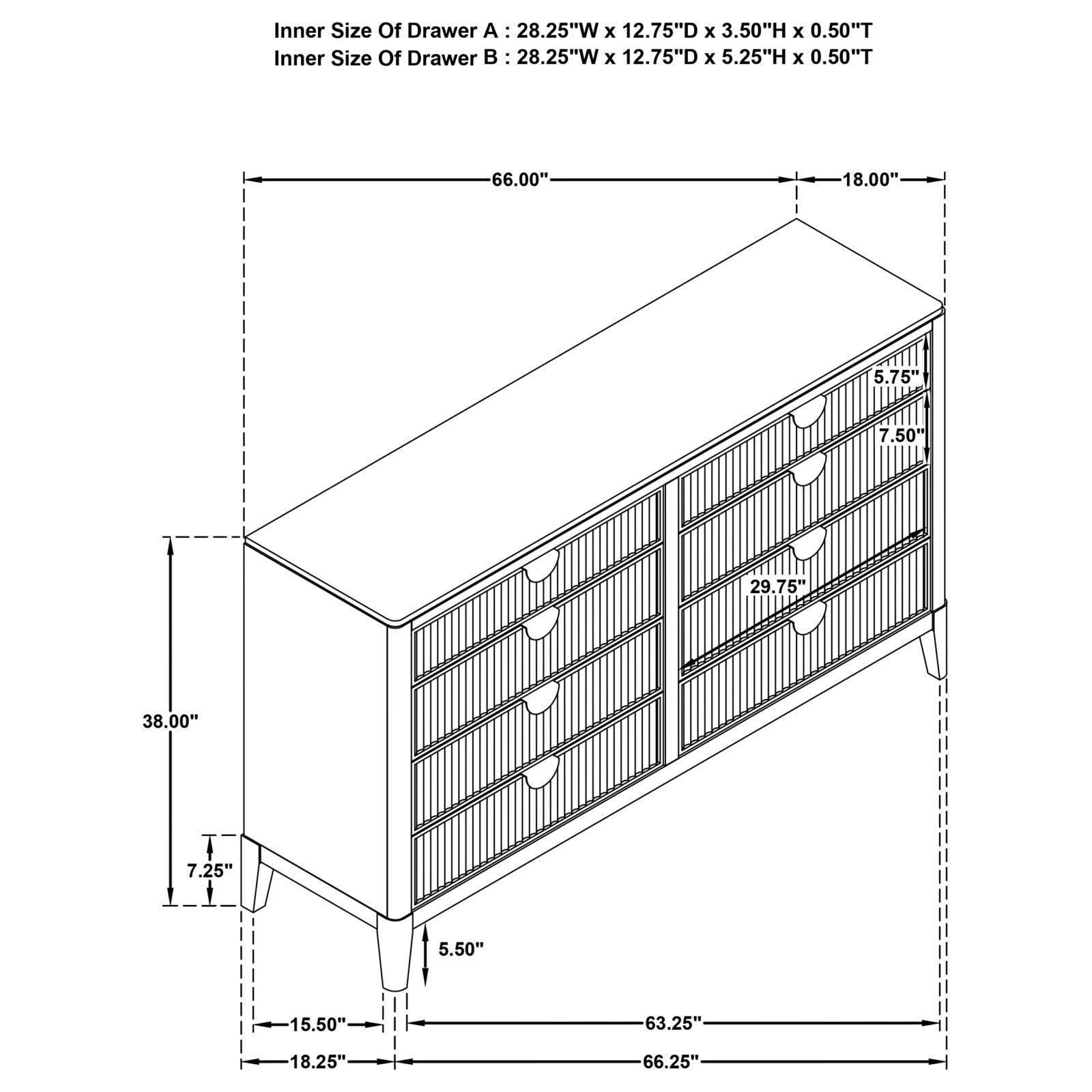 Brookmead 8-Drawer Bedroom Dresser Black 224713 [ETA: 3/29/2024] - Ella Furniture
