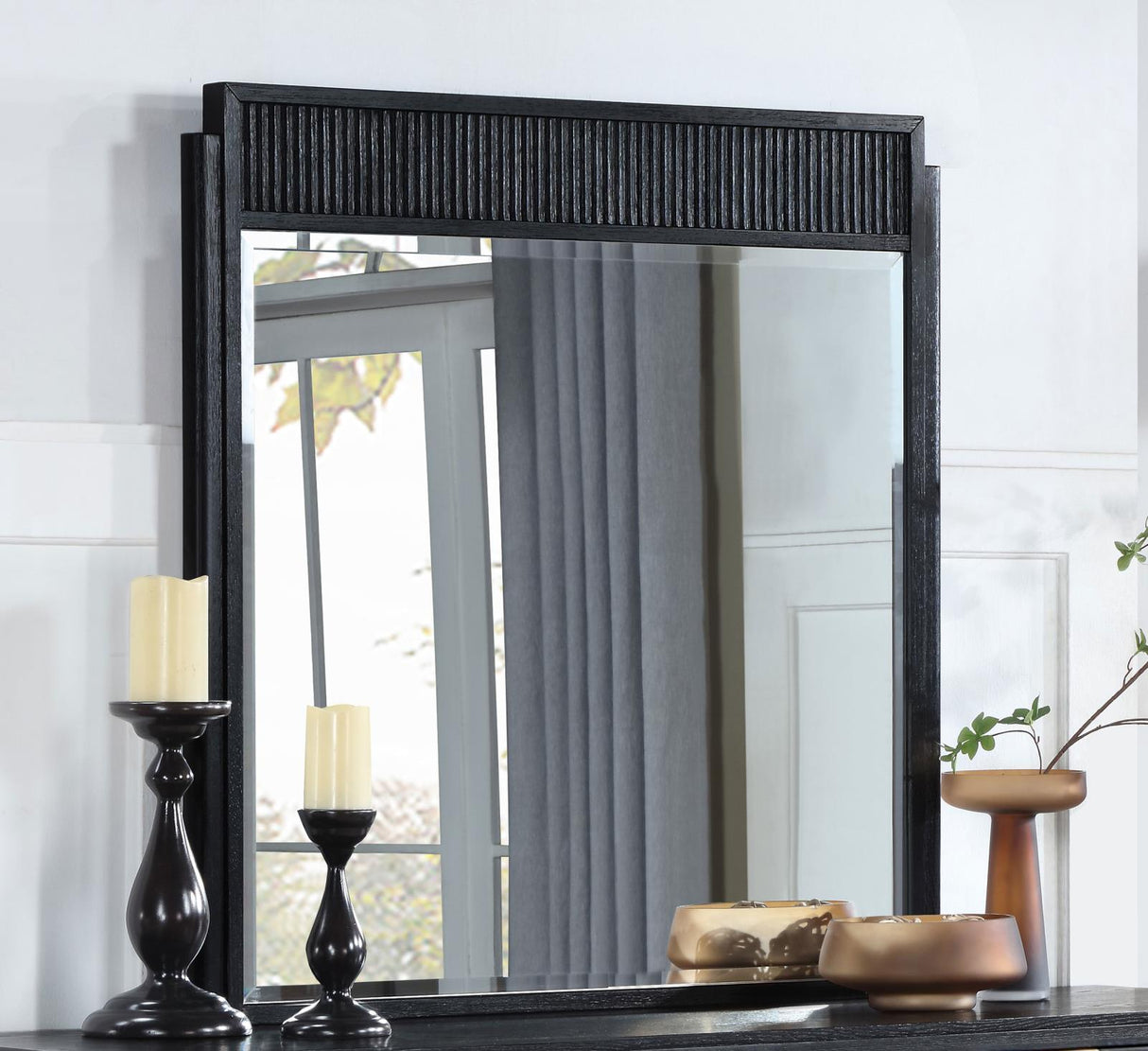 Brookmead Dresser Mirror Black 224714 [ETA: 3/29/2024] - Ella Furniture