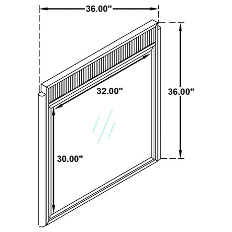 Brookmead Dresser Mirror Black 224714 [ETA: 3/29/2024] - Ella Furniture