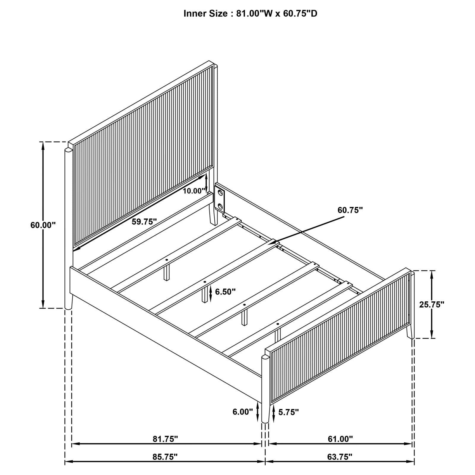 Brookmead Queen Bed Black 224711Q [ETA: 3/29/2024] - Ella Furniture