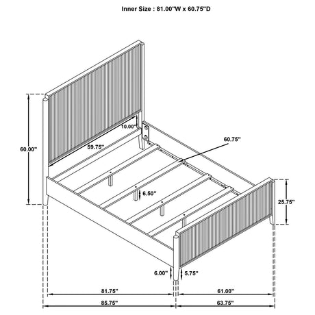 Brookmead Queen Bed Black 224711Q [ETA: 3/29/2024] - Ella Furniture