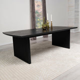 Brookmead Rectangular Dining Table With 18" Removable Extension Leaf Black 108231 - Ella Furniture