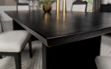 Brookmead Rectangular Dining Table With 18" Removable Extension Leaf Black 108231 - Ella Furniture