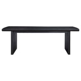 Brookmead Rectangular Dining Table With 18" Removable Extension Leaf Black 108231 - Ella Furniture