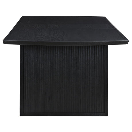 Brookmead Rectangular Dining Table With 18" Removable Extension Leaf Black 108231 - Ella Furniture