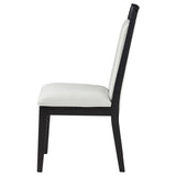 Brookmead Upholstered Dining Side Chair Ivory And Black (Set Of 2) 108232 - Ella Furniture