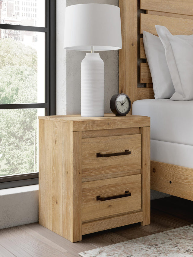 Brozmont Tan Nightstand from Ella Furniture