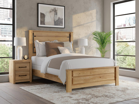 Brozmont Tan Queen Panel Bed from Ella Furniture