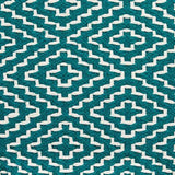 Brynnsen Teal/ivory Pouf - Ella Furniture