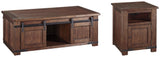 Budmore Brown Coffee Table With 1 End Table - Ella Furniture