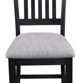 Buford Light Gray Solid Wood And Veneers Fabric Upholstered Counter Height Dining Room Set - Ella Furniture