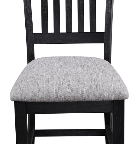 Buford Light Gray Solid Wood And Veneers Fabric Upholstered Counter Height Dining Room Set - Ella Furniture