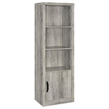 BURKE Burke 3-piece 59" TV Entertainment Center Grey Driftwood 701024-SET - Ella Furniture