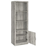 BURKE Burke 3-piece 59" TV Entertainment Center Grey Driftwood 701024-SET - Ella Furniture