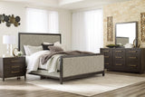 Burkhaus Brown Upholstered Bedroom Set - Ella Furniture