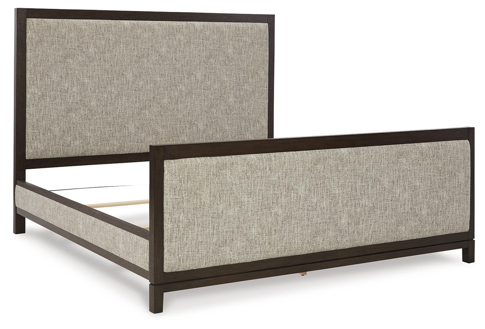 Burkhaus Brown Upholstered Bedroom Set - Ella Furniture