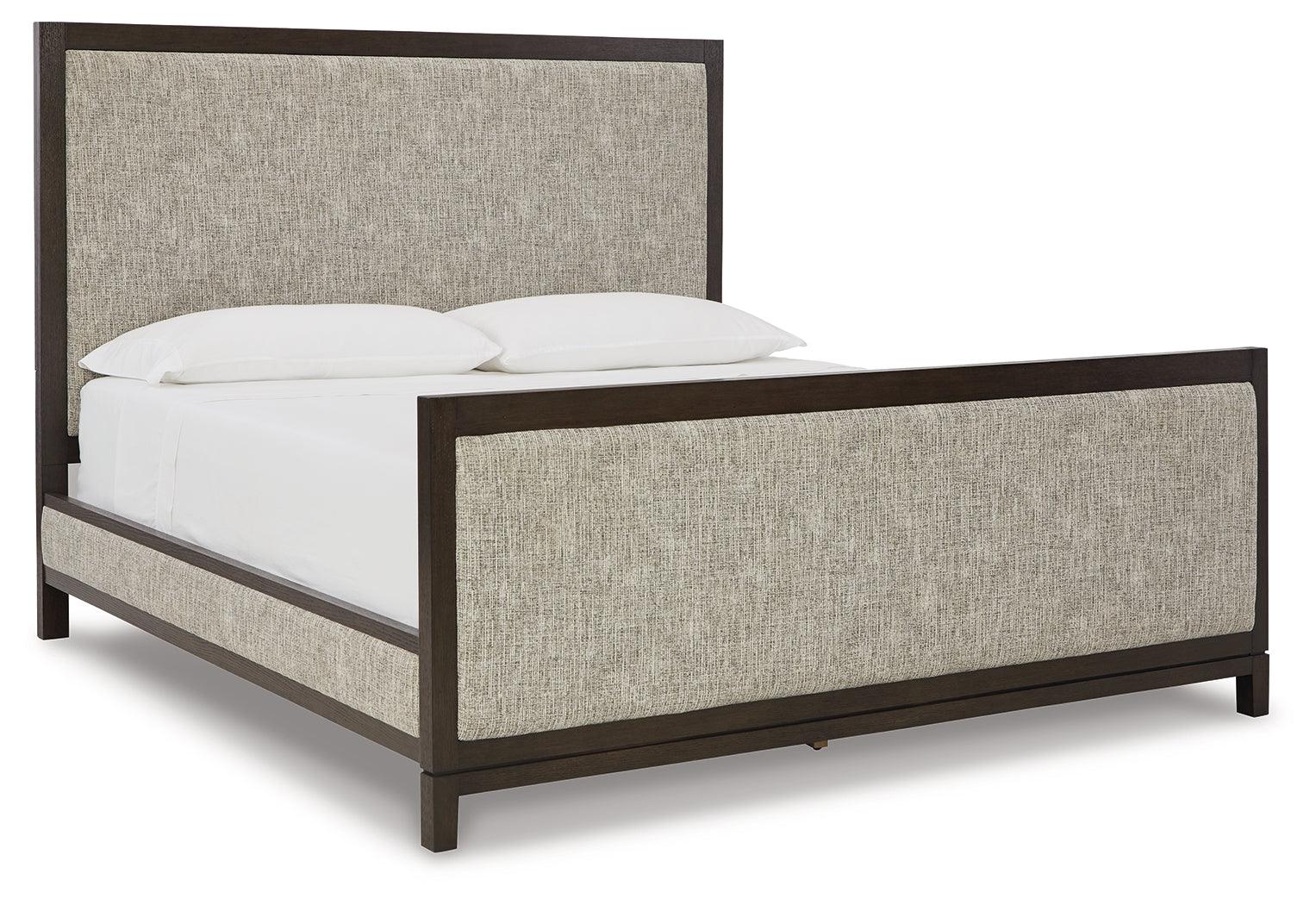 Burkhaus Brown Upholstered Bedroom Set - Ella Furniture