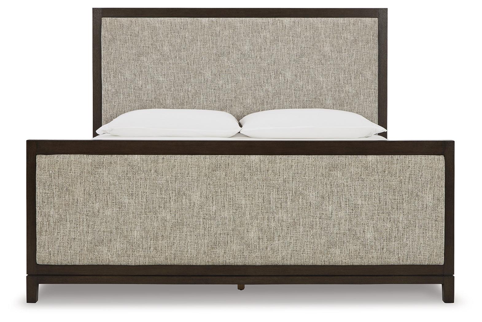 Burkhaus Brown Upholstered Bedroom Set - Ella Furniture