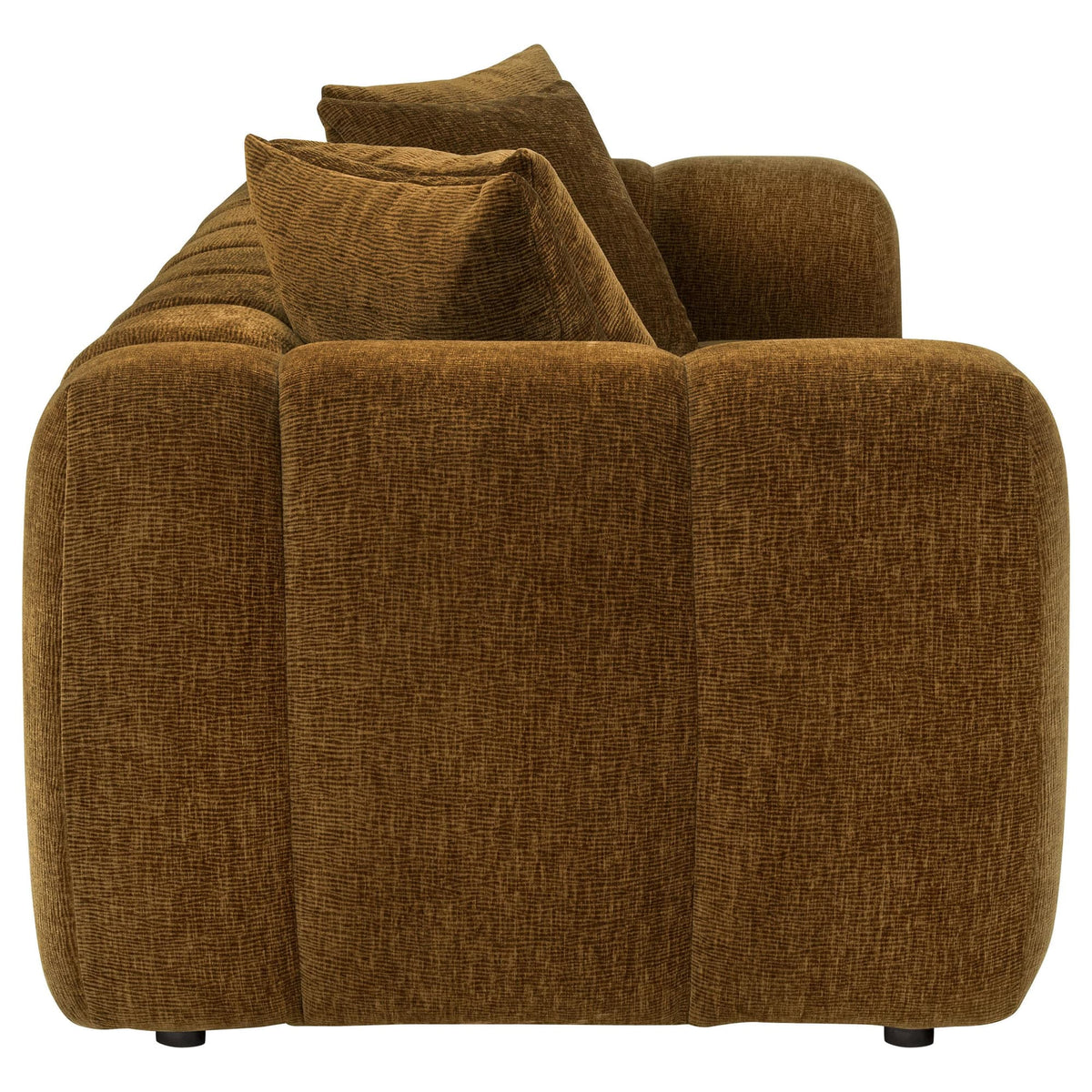 Lazaro 3-piece Fabric Upholstered Wide Channel Sofa Set Bronze — product image 6