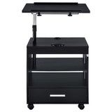 Lerma 1-Drawer Adjustable Tray Top Nightstand with Speaker Black Ash — product image 9