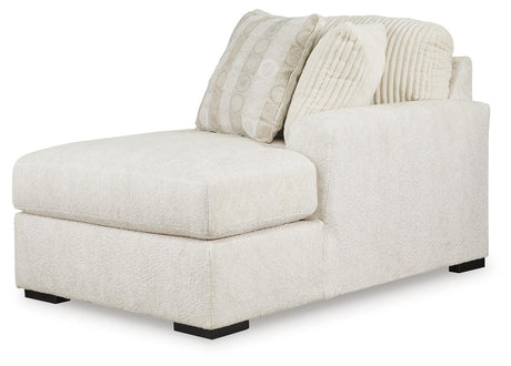 Chessington Ivory 2-Piece Sectional with Ottoman — angled view