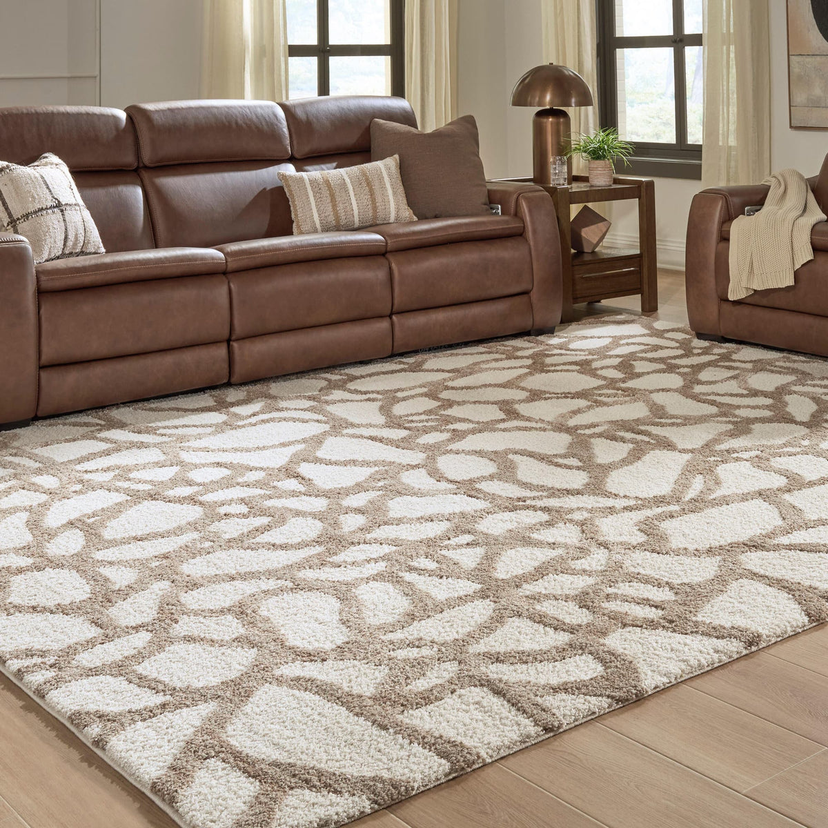 Wessonland Ivory/Brown/Gray Extra Large Rug — product view
