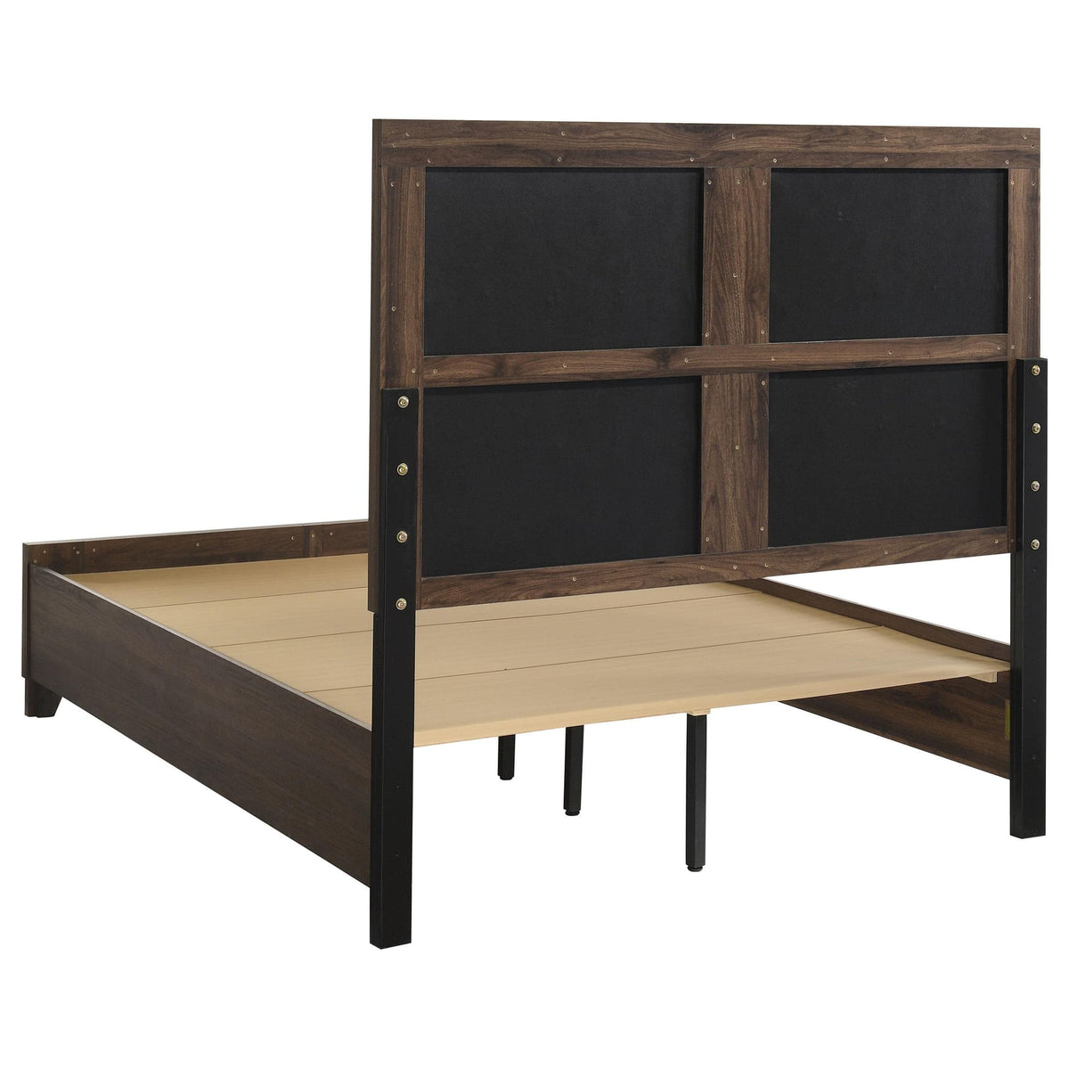 Farre Eastern King Upholstered Storage Platform Bed Dark Brown — product image 5