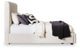Brizmore Beige Queen Upholstered Storage Bed — side view