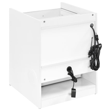 Furda White High Gloss 2-Drawer LED Nightstand with Speaker — product image 6