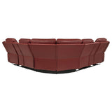 Rojas 3-Piece Dual Power Reclining L-Shaped Sectional with Bluetooth Red — product image 5