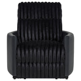 Madden Corduroy Upholstered Track Arm Manual Recliner Black — product image 6
