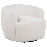 Hudson Fabric Swivel Accent Chair Ivory — product view