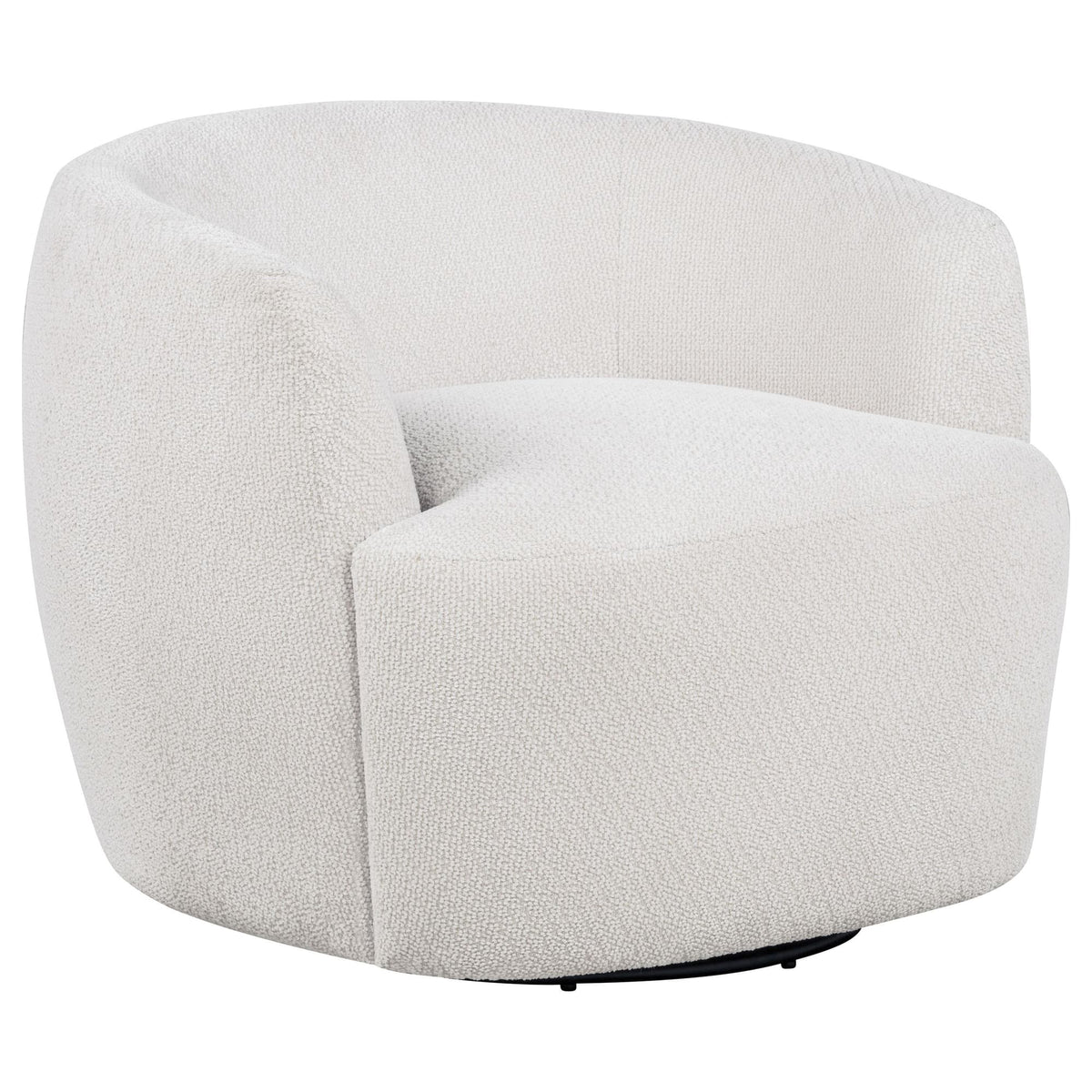 Hudson Fabric Swivel Accent Chair Ivory — product view