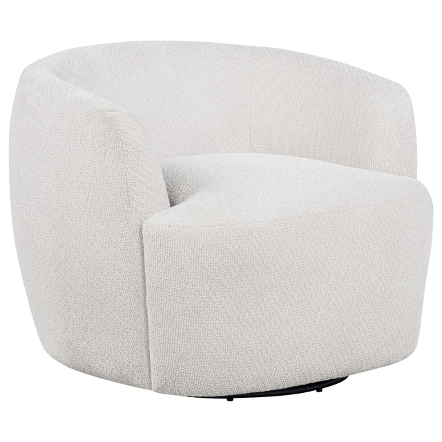 Hudson Fabric Swivel Accent Chair Ivory — product view