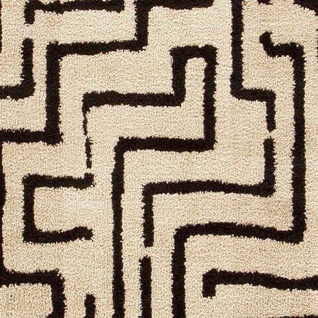 Timworth Black/Beige Washable Large Rug — upholstery swatch
