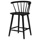 Jeffries 2-Piece Curved Spindle-Back Counter Chair Set Black — product image 4