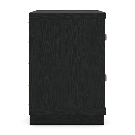 Kozmour Black/Brown Nightstand — side view